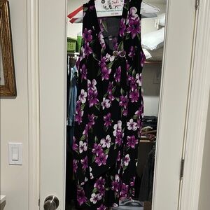 Floral Black and Purple Women's Cover Up